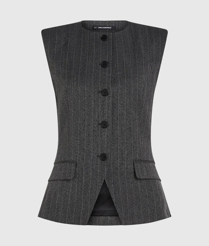 Pinstripe tailored vest