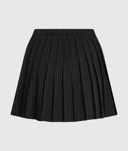 Pinstripe pleated mini skirt