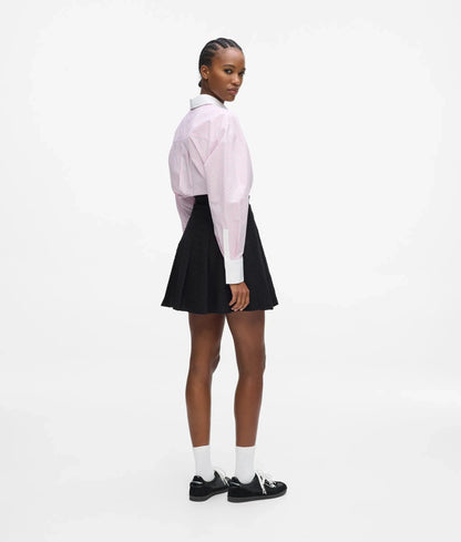 Ikon bouclé pleated skirt