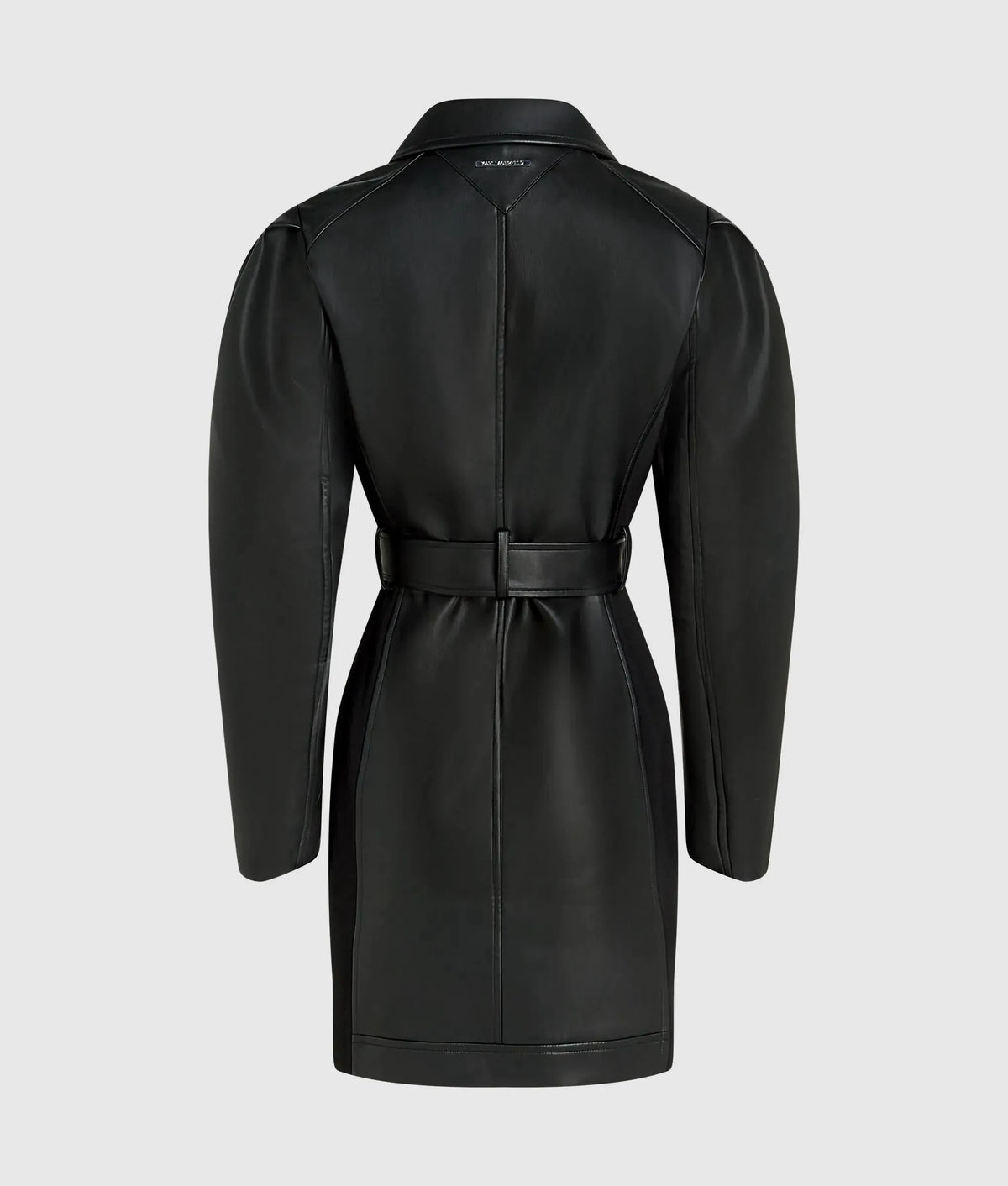 Faux-leather biker dress