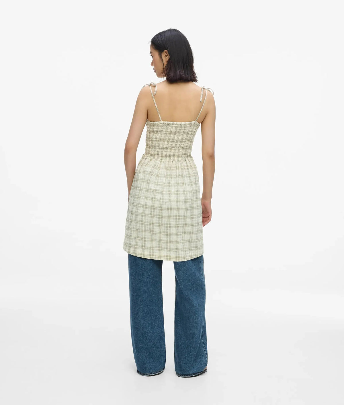Checked strappy dress