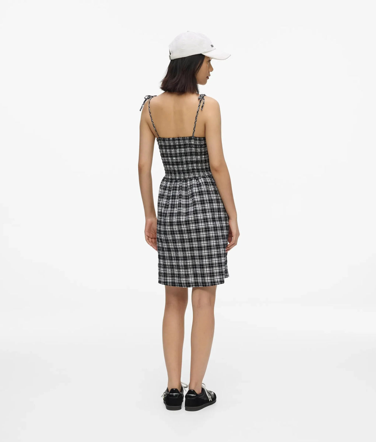 Checked strappy dress
