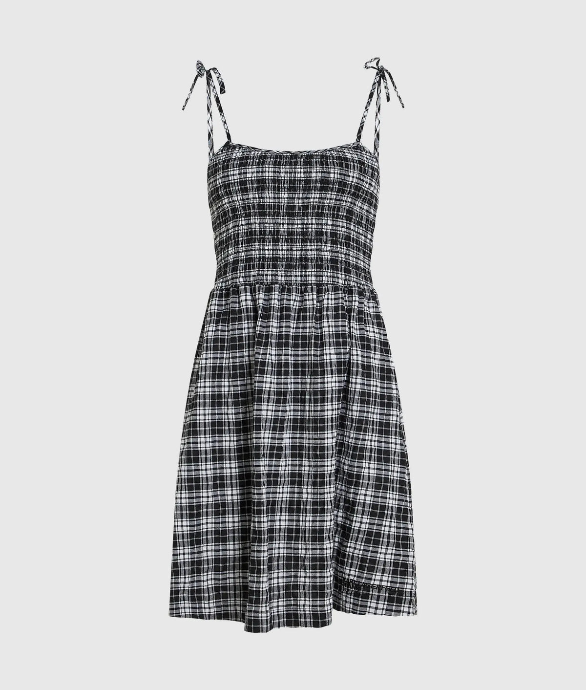 Checked strappy dress