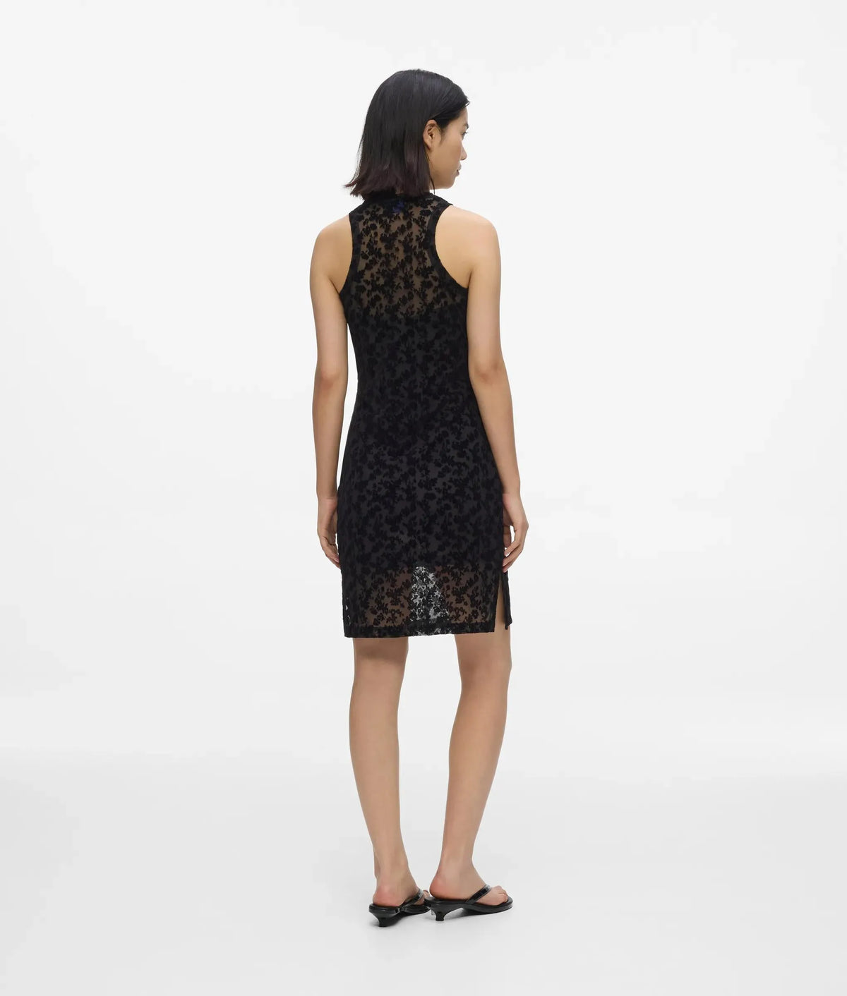 Floral mesh tank dress