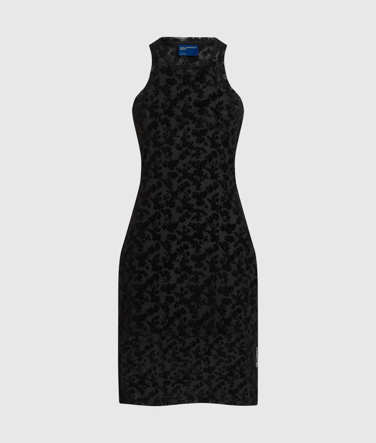 Floral mesh tank dress