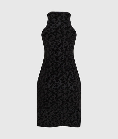 Floral mesh tank dress