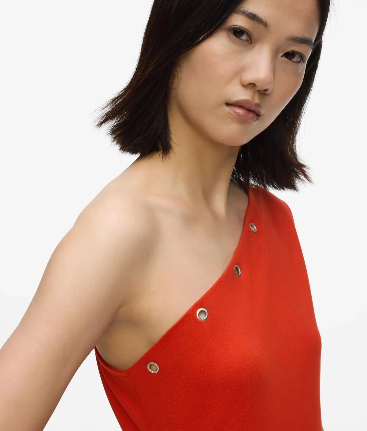 One-shoulder fitted dress