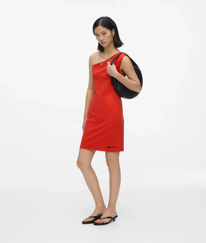One-shoulder fitted dress