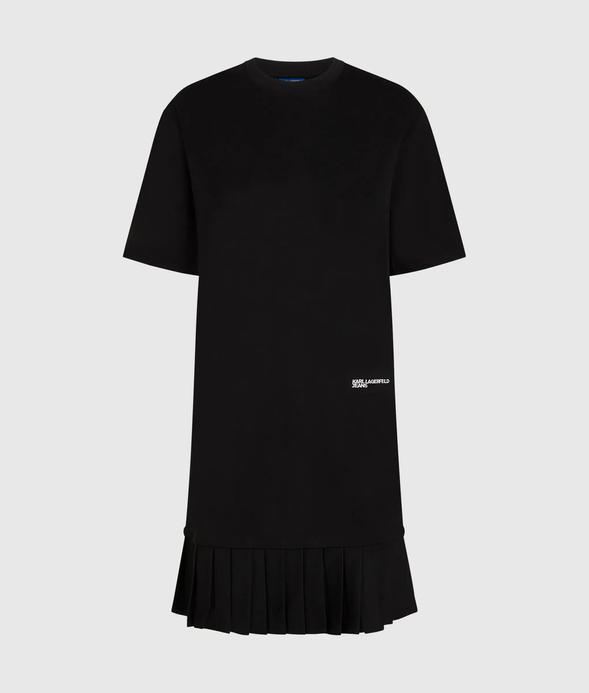 Pleated hem T-shirt dress