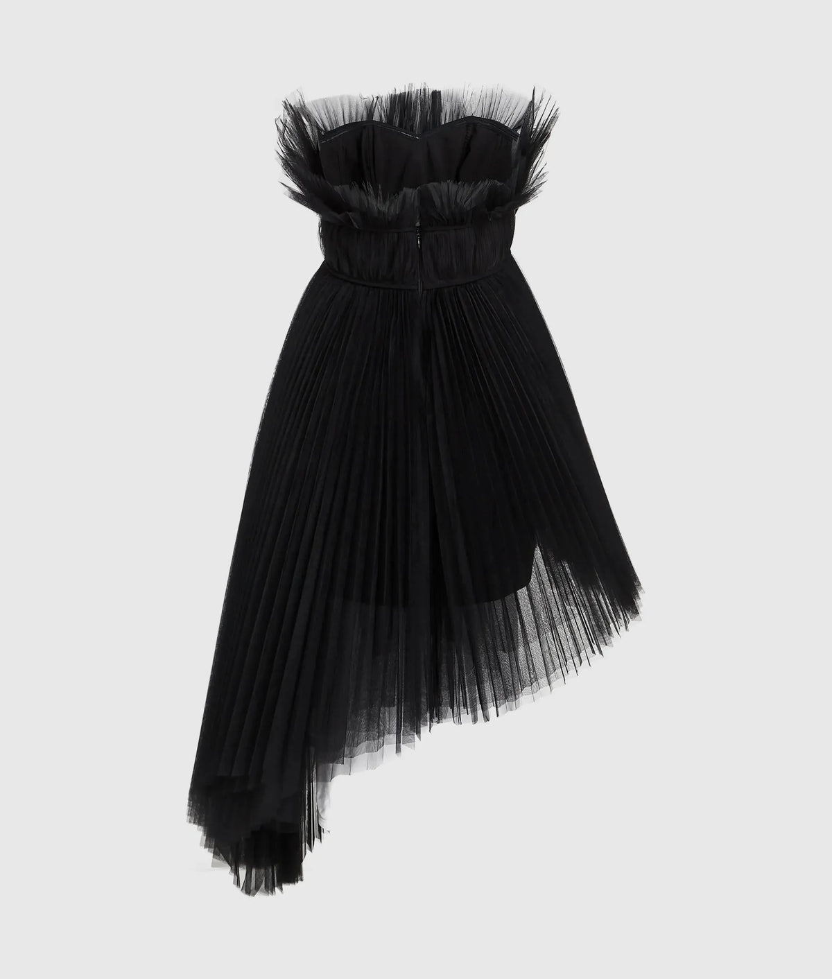 Asymmetric tulle dress