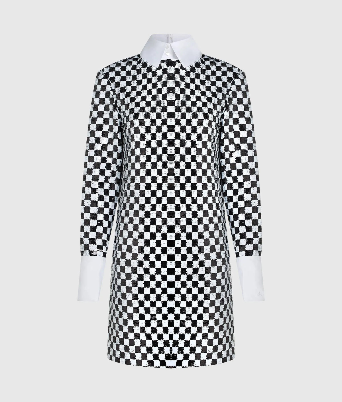 Checkerboard sequin mini dress