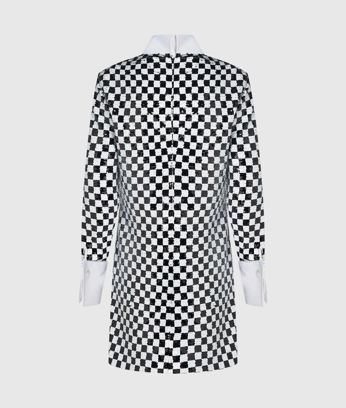 Checkerboard sequin mini dress