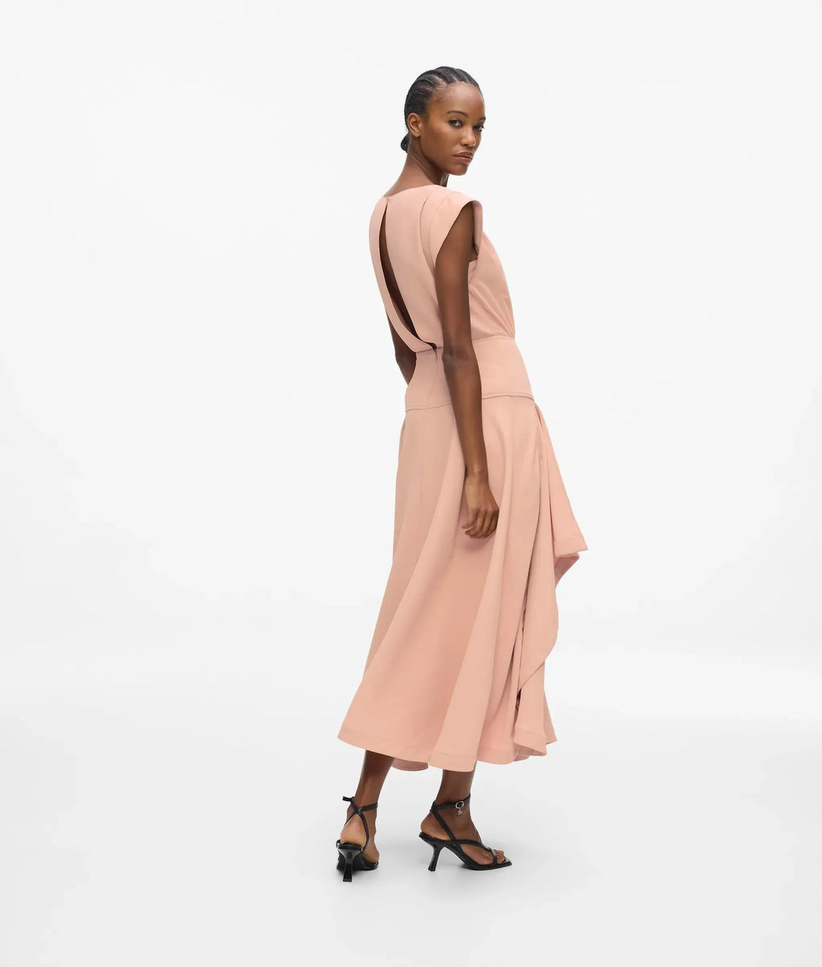 Frill hem maxi dress