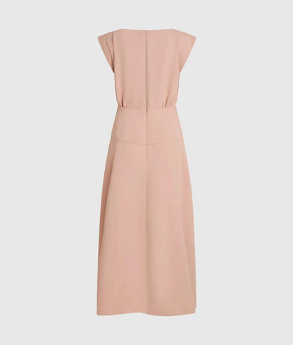 Frill hem maxi dress