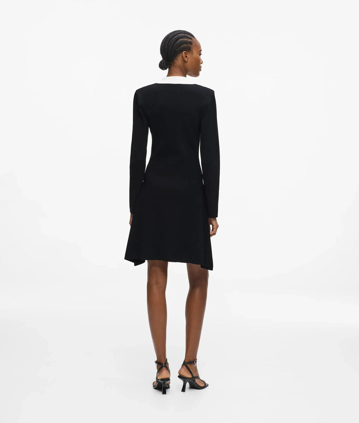 Monochrome knit blazer dress