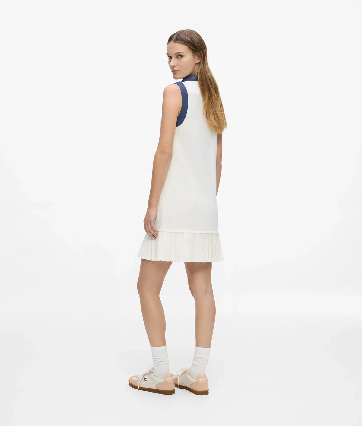 Ikon denim detail knit dress