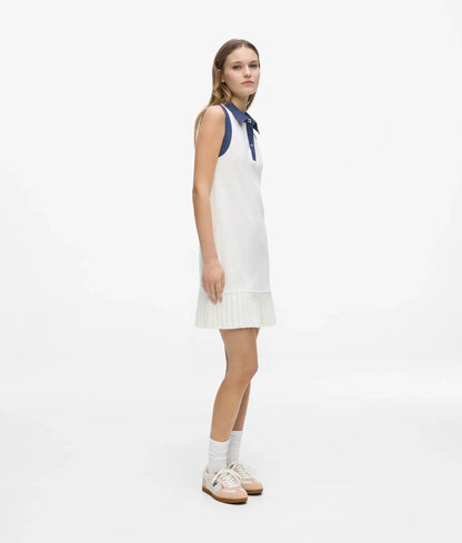 Ikon denim detail knit dress