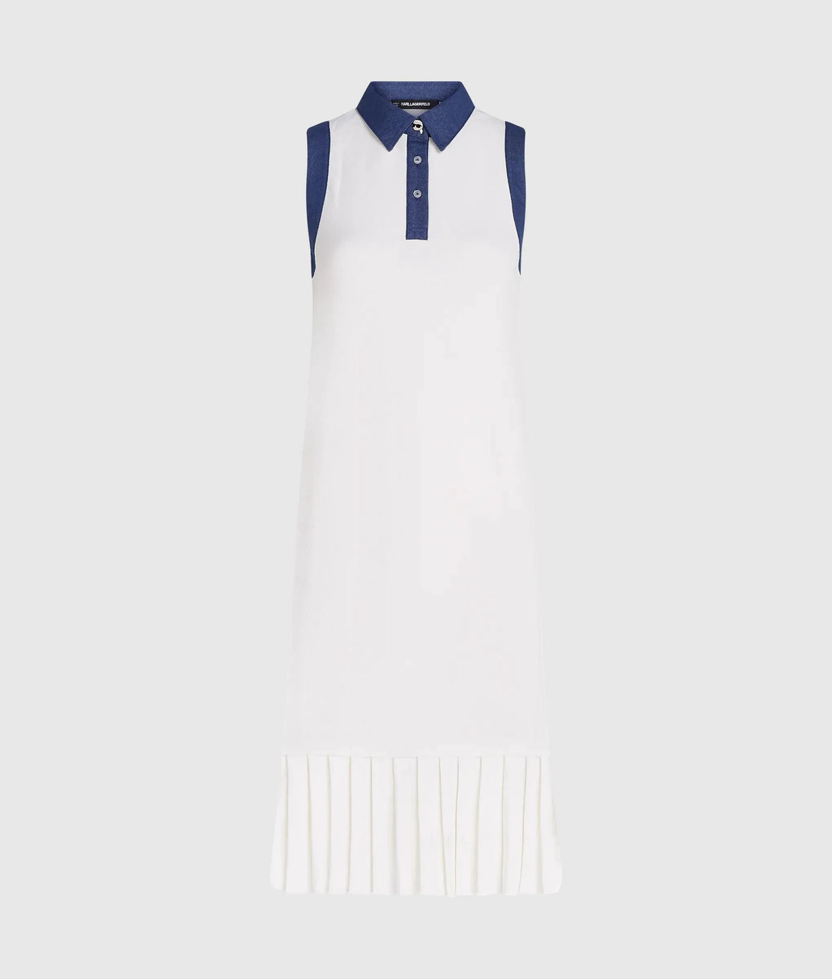 Ikon denim detail knit dress