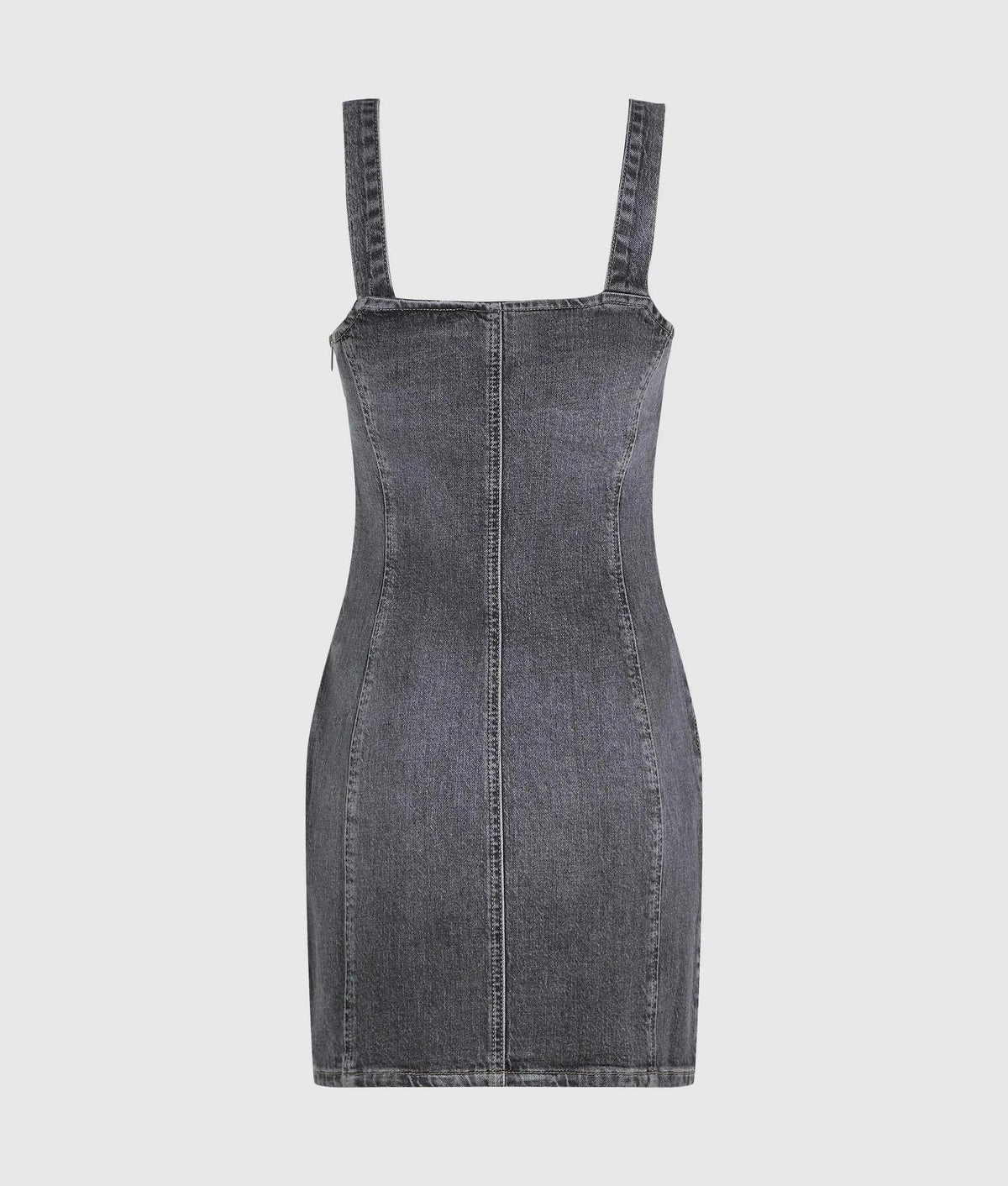 Belted denim dress