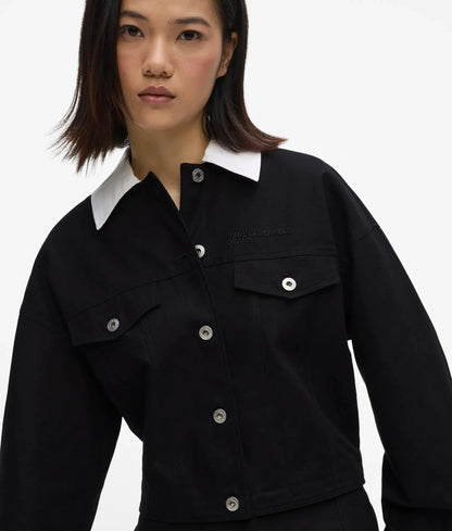 Black and white canvas jacket