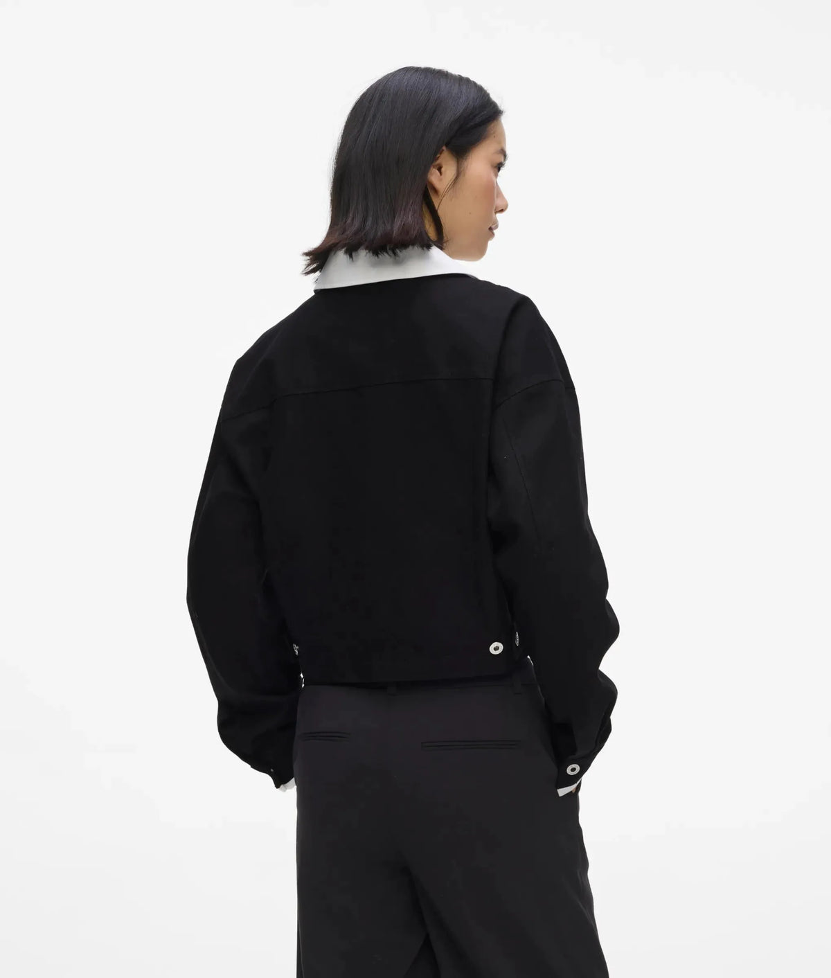 Black and white canvas jacket