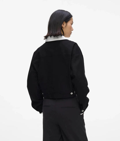 Black and white canvas jacket