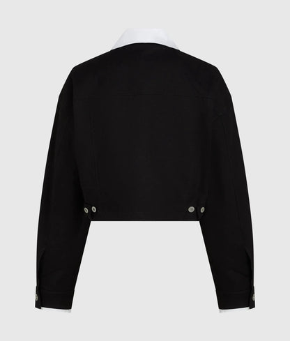 Black and white canvas jacket