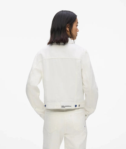 Regular white denim jacket