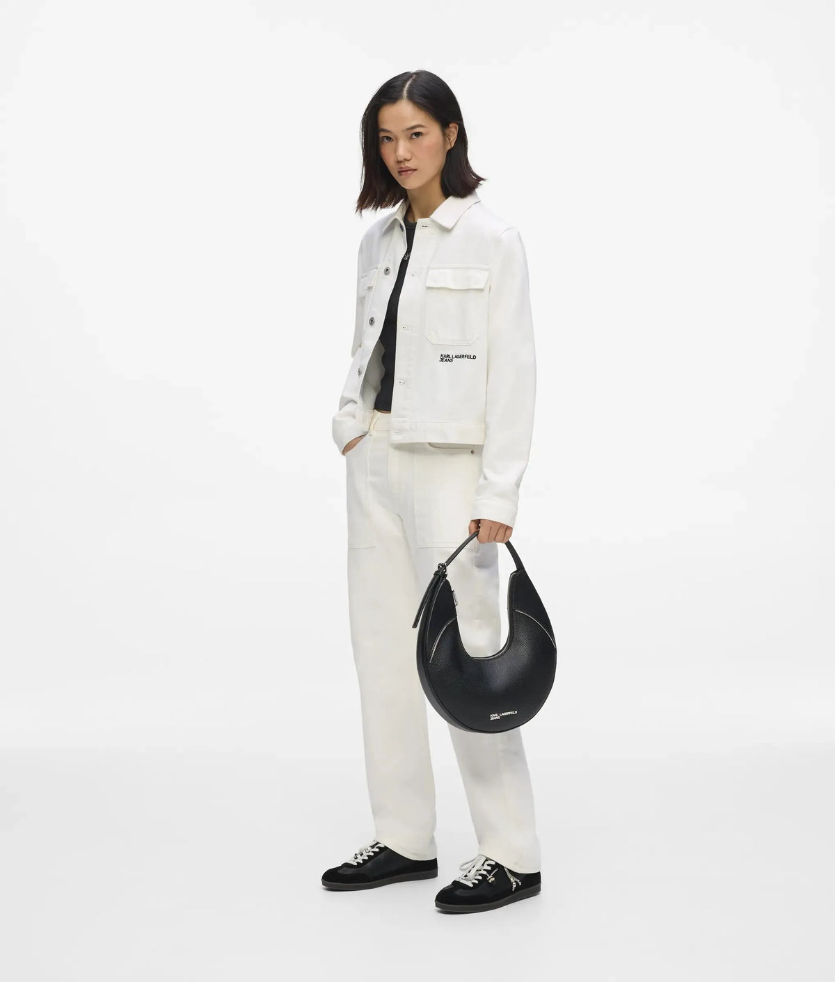 Regular white denim jacket