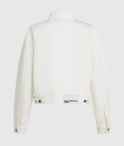 Regular white denim jacket