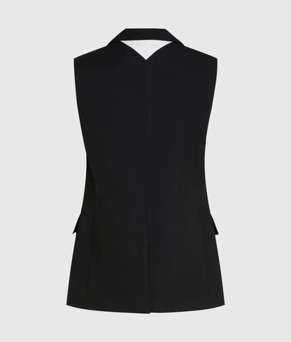 Black and white tailored gilet