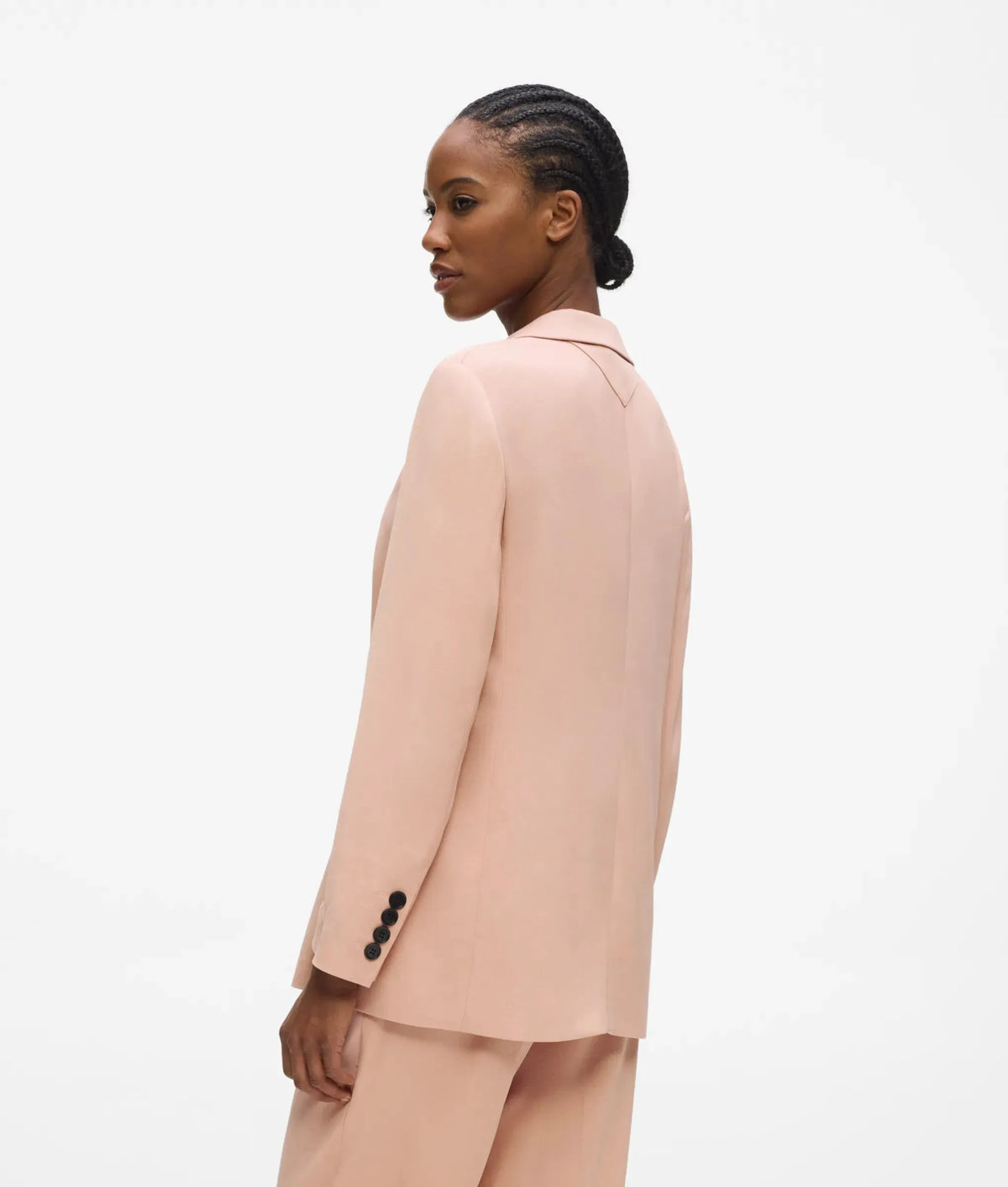 Satin-blend blazer