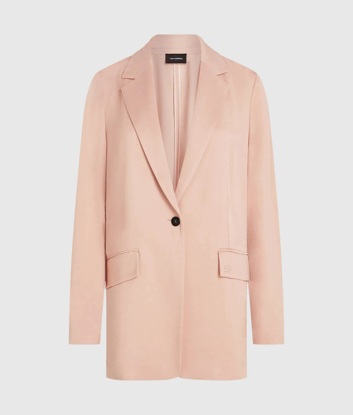 Satin-blend blazer
