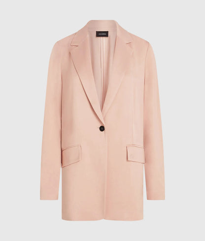 Satin-blend blazer