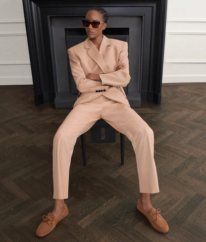 Satin-blend blazer