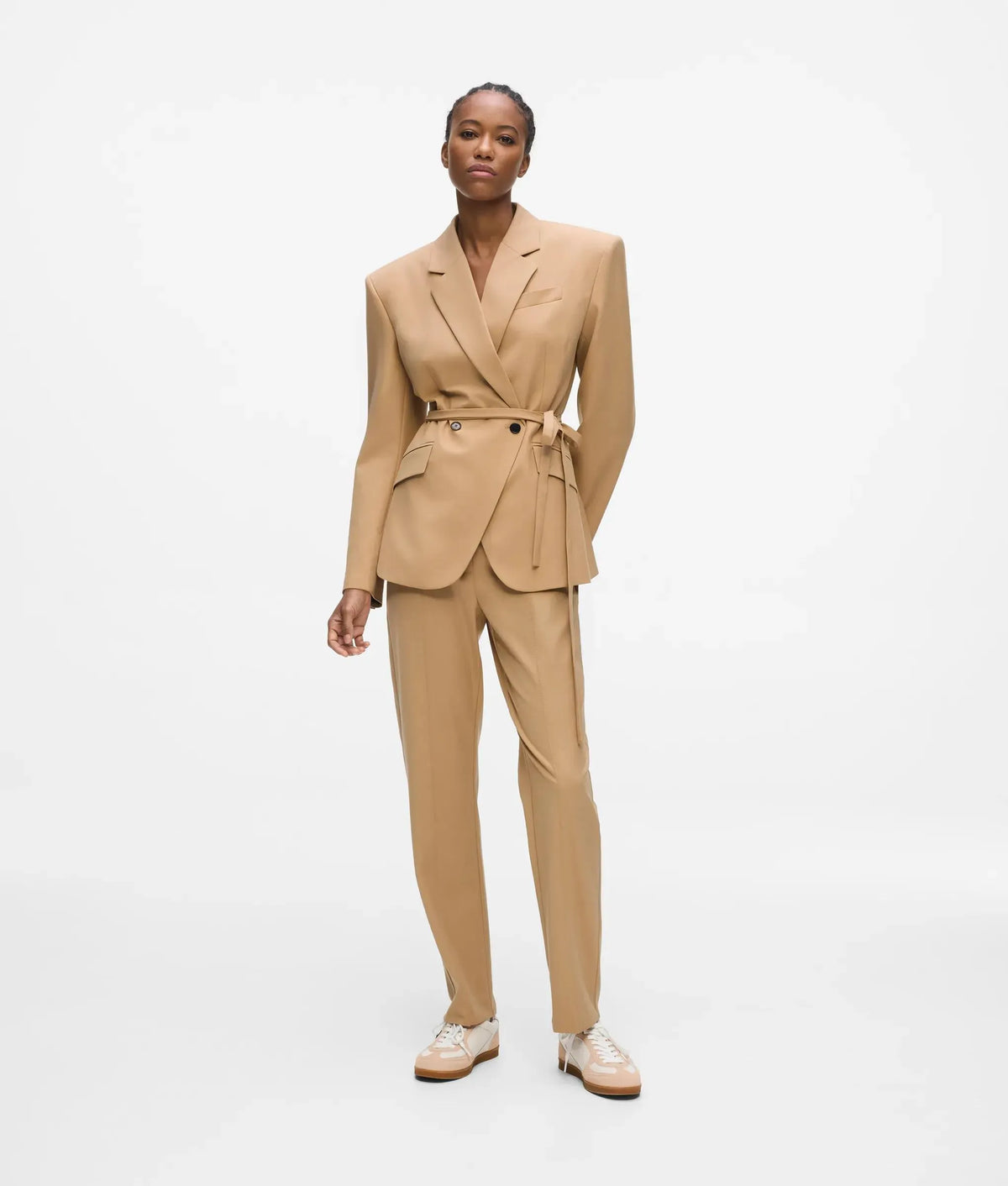 Tie waist blazer