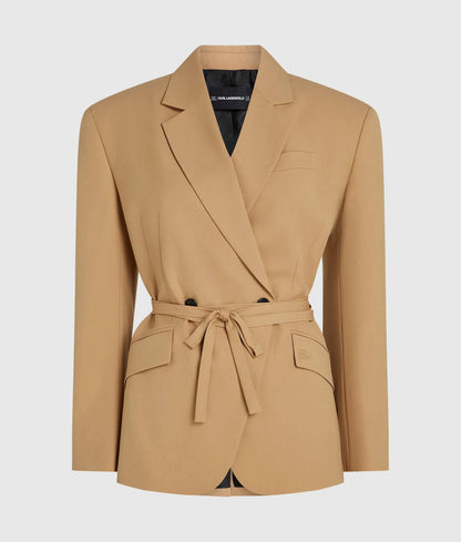 Tie waist blazer