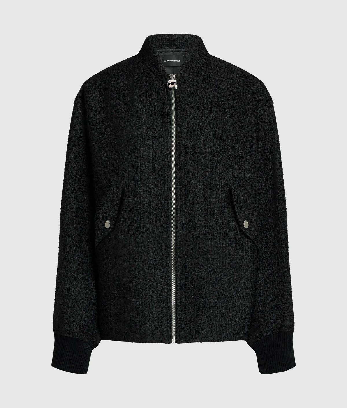 Ikon bouclé bomber jacket