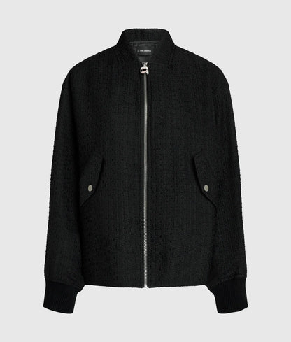 Ikon bouclé bomber jacket