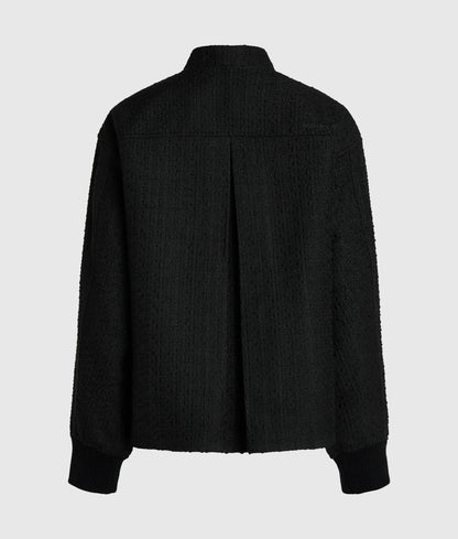 Ikon bouclé bomber jacket