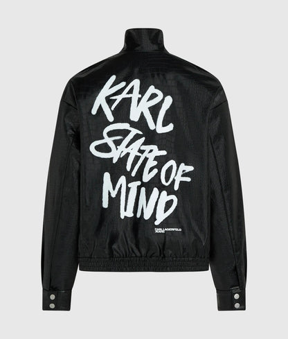 Karl quote bomber jacket