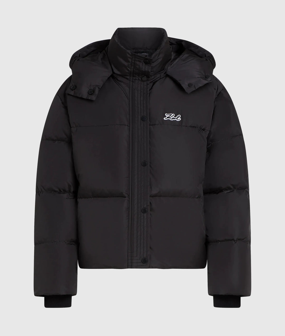 Short hooded puffer jacket