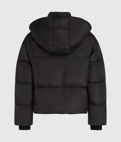 Short hooded puffer jacket
