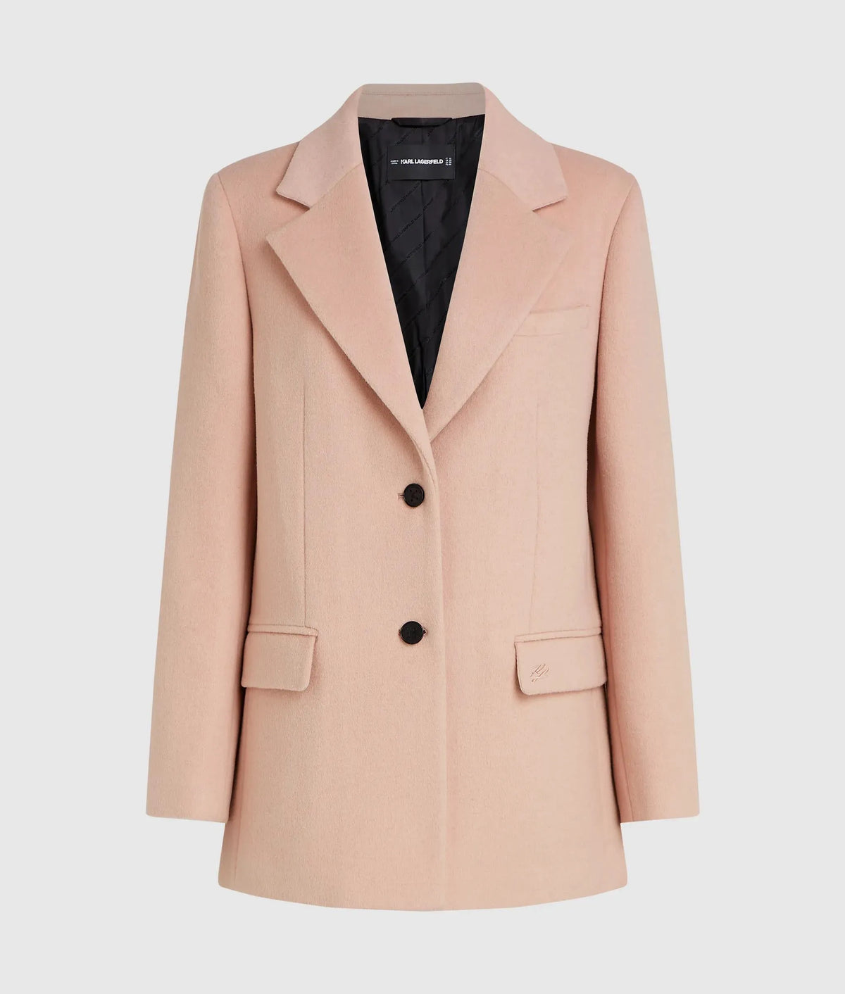 Short wool-blend coat