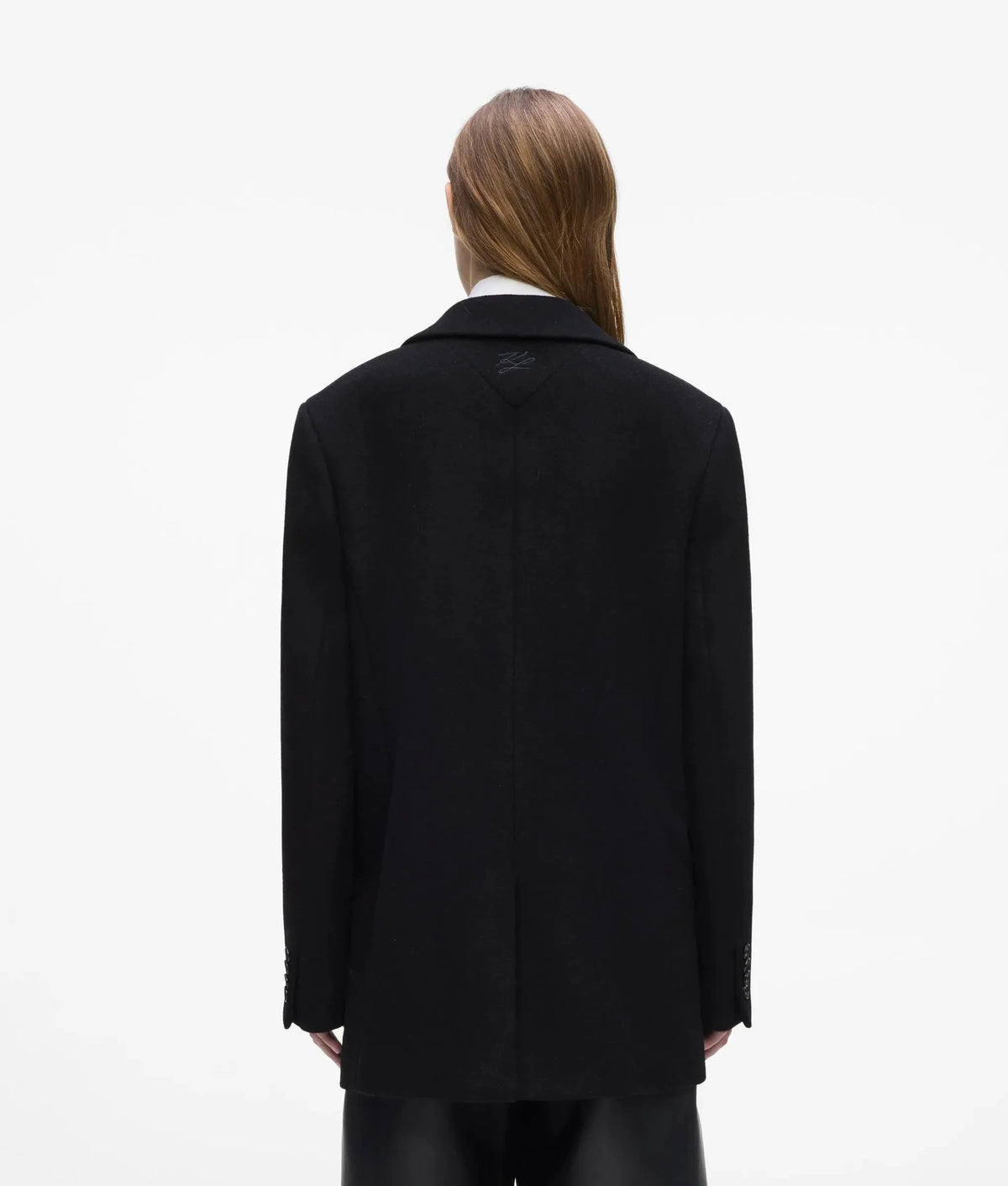 Short wool-blend coat