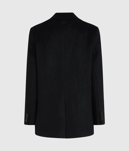 Short wool-blend coat