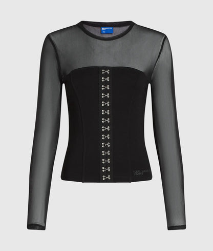 Mesh corset top