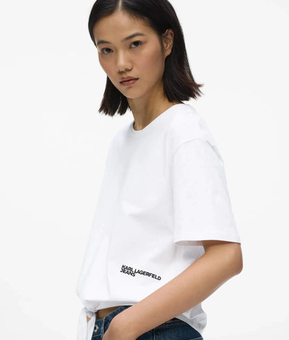 Regular‑fit tie detail T-shirt