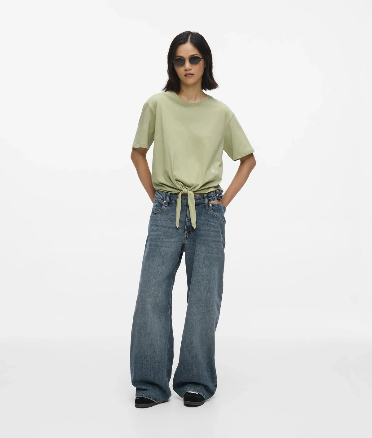 Regular‑fit tie detail T-shirt