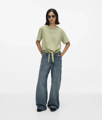 Regular‑fit tie detail T-shirt